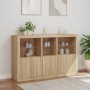 Sideboard mit LED-Leuchten Sonoma-Eiche 162x37x100 cm von , Sideboards - Ref: Foro24-3209144, Preis: 247,03 €, Rabatt: %