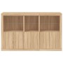 Sideboard with LED lights Sonoma oak 162x37x100 cm by , Sideboards - Ref: Foro24-3209144, Price: 244,31 €, Discount: %