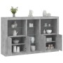 Concrete gray sideboard with LED lights 162x37x100 cm by , Sideboards - Ref: Foro24-3209173, Price: 222,72 €, Discount: %