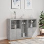 Concrete gray sideboard with LED lights 162x37x100 cm by , Sideboards - Ref: Foro24-3209173, Price: 222,72 €, Discount: %