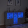 Concrete gray sideboard with LED lights 162x37x100 cm by , Sideboards - Ref: Foro24-3209173, Price: 222,72 €, Discount: %