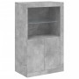 Concrete gray sideboard with LED lights 162x37x100 cm by , Sideboards - Ref: Foro24-3209173, Price: 222,72 €, Discount: %