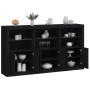 Sideboard with LED lights black 181.5x37x100 cm by , Sideboards - Ref: Foro24-3209150, Price: 263,79 €, Discount: %