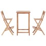 Solid oak garden bar table and chairs set 3 pieces by vidaXL, Garden sets - Ref: Foro24-44671, Price: 394,99 €, Discount: %