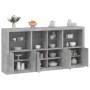 Concrete gray sideboard with LED lights 202x37x100 cm by , Sideboards - Ref: Foro24-3209159, Price: 281,87 €, Discount: %