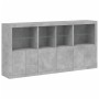 Concrete gray sideboard with LED lights 202x37x100 cm by , Sideboards - Ref: Foro24-3209159, Price: 281,87 €, Discount: %