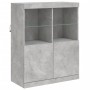 Concrete gray sideboard with LED lights 202x37x100 cm by , Sideboards - Ref: Foro24-3209159, Price: 281,87 €, Discount: %