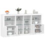 Sideboard mit weißen LED-Leuchten 202x37x100 cm von , Sideboards - Ref: Foro24-3209184, Preis: 266,79 €, Rabatt: %