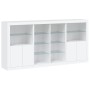 Aparador con luces LED blanco 202x37x100 cm de , Aparadores - Ref: Foro24-3209184, Precio: 269,43 €, Descuento: %