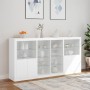 Sideboard with white LED lights 202x37x100 cm by , Sideboards - Ref: Foro24-3209184, Price: 269,43 €, Discount: %