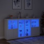 Sideboard with white LED lights 202x37x100 cm by , Sideboards - Ref: Foro24-3209184, Price: 269,43 €, Discount: %