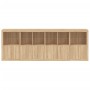 Sideboard with LED lights Sonoma oak 283x37x100 cm by , Sideboards - Ref: Foro24-3209165, Price: 449,01 €, Discount: %