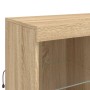 Sideboard with LED lights Sonoma oak 283x37x100 cm by , Sideboards - Ref: Foro24-3209165, Price: 449,01 €, Discount: %