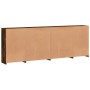 Sideboard with LED lights smoked oak 283x37x100 cm by , Sideboards - Ref: Foro24-3209167, Price: 429,99 €, Discount: %