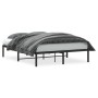 Black metal bed frame 140x190 cm by , Beds and slatted bases - Ref: Foro24-373655, Price: 101,08 €, Discount: %