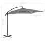 Cantilever umbrella with steel pole 250x250 cm anthracite by vidaXL, Umbrellas - Ref: Foro24-44879, Price: 133,37 €, Discount: %