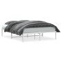 Estructura de cama de metal blanca 140x200 cm de , Camas y somieres - Ref: Foro24-373674, Precio: 82,27 €, Descuento: %