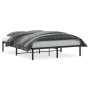 Black metal bed frame 150x200 cm by , Beds and slatted bases - Ref: Foro24-373657, Price: 92,99 €, Discount: %