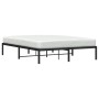 Estructura de cama de metal negro 150x200 cm de , Camas y somieres - Ref: Foro24-373657, Precio: 92,92 €, Descuento: %