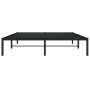 Estructura de cama de metal negro 150x200 cm de , Camas y somieres - Ref: Foro24-373657, Precio: 92,92 €, Descuento: %