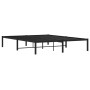 Black metal bed frame 150x200 cm by , Beds and slatted bases - Ref: Foro24-373657, Price: 92,99 €, Discount: %