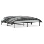 Black metal bed frame 200x200 cm by , Beds and slatted bases - Ref: Foro24-373662, Price: 101,83 €, Discount: %