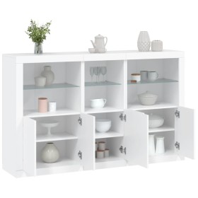 Sideboard with white LED lights 162x37x100 cm by , Sideboards - Ref: Foro24-3209142, Price: 265,44 €, Discount: %