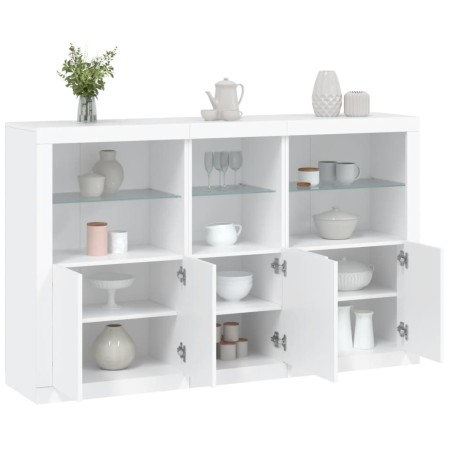 Sideboard mit weißen LED-Leuchten 162x37x100 cm von , Sideboards - Ref: Foro24-3209142, Preis: 256,48 €, Rabatt: %