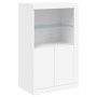 Sideboard with white LED lights 162x37x100 cm by , Sideboards - Ref: Foro24-3209142, Price: 256,48 €, Discount: %