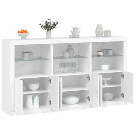 Sideboard with white LED lights 181.5x37x100 cm by , Sideboards - Ref: Foro24-3209149, Price: 265,87 €, Discount: %