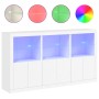 Sideboard with white LED lights 181.5x37x100 cm by , Sideboards - Ref: Foro24-3209149, Price: 265,87 €, Discount: %