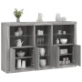 Sideboard with LED lights Sonoma gray 162x37x100 cm by , Sideboards - Ref: Foro24-3209175, Price: 236,68 €, Discount: %