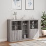 Sideboard with LED lights Sonoma gray 162x37x100 cm by , Sideboards - Ref: Foro24-3209175, Price: 236,68 €, Discount: %