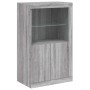 Sideboard with LED lights Sonoma gray 162x37x100 cm by , Sideboards - Ref: Foro24-3209175, Price: 236,68 €, Discount: %