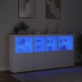 Sideboard mit weißen LED-Leuchten 202x37x100 cm von , Sideboards - Ref: Foro24-3209156, Preis: 290,04 €, Rabatt: %