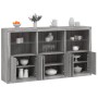 Sideboard with LED lights Sonoma gray 181.5x37x100 cm by , Sideboards - Ref: Foro24-3209154, Price: 259,81 €, Discount: %