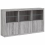 Sideboard with LED lights Sonoma gray 181.5x37x100 cm by , Sideboards - Ref: Foro24-3209154, Price: 259,81 €, Discount: %