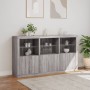 Sideboard with LED lights Sonoma gray 181.5x37x100 cm by , Sideboards - Ref: Foro24-3209154, Price: 259,81 €, Discount: %