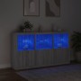 Sideboard with LED lights Sonoma gray 181.5x37x100 cm by , Sideboards - Ref: Foro24-3209154, Price: 259,81 €, Discount: %