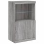 Sideboard with LED lights Sonoma gray 181.5x37x100 cm by , Sideboards - Ref: Foro24-3209154, Price: 259,81 €, Discount: %