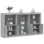 Concrete gray sideboard with LED lights 181.5x37x100 cm by , Sideboards - Ref: Foro24-3209180, Price: 229,79 €, Discount: %