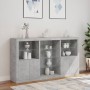 Concrete gray sideboard with LED lights 181.5x37x100 cm by , Sideboards - Ref: Foro24-3209180, Price: 229,79 €, Discount: %