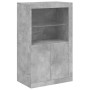 Concrete gray sideboard with LED lights 181.5x37x100 cm by , Sideboards - Ref: Foro24-3209180, Price: 229,79 €, Discount: %