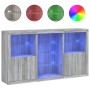 Aparador con luces LED gris Sonoma 181,5x37x100 cm de , Aparadores - Ref: Foro24-3209182, Precio: 242,99 €, Descuento: %