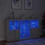 Sideboard with LED lights Sonoma gray 181.5x37x100 cm by , Sideboards - Ref: Foro24-3209182, Price: 246,63 €, Discount: %