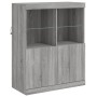 Sideboard with LED lights Sonoma gray 202x37x100 cm by , Sideboards - Ref: Foro24-3209161, Price: 293,38 €, Discount: %