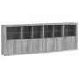 Sideboard with LED lights Sonoma gray 283x37x100 cm by , Sideboards - Ref: Foro24-3209168, Price: 447,76 €, Discount: %