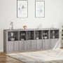 Sideboard with LED lights Sonoma gray 283x37x100 cm by , Sideboards - Ref: Foro24-3209168, Price: 447,76 €, Discount: %