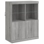 Sideboard with LED lights Sonoma gray 283x37x100 cm by , Sideboards - Ref: Foro24-3209168, Price: 447,76 €, Discount: %