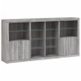 Sideboard with LED lights Sonoma gray 202x37x100 cm by , Sideboards - Ref: Foro24-3209189, Price: 262,32 €, Discount: %